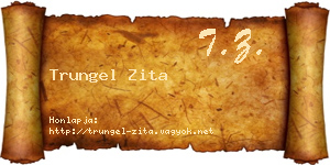 Trungel Zita névjegykártya